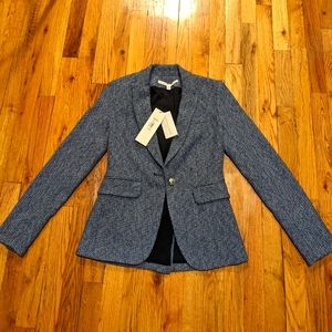 Sz 00 NWT Veronica Beard Tweed Blazer with single silver button